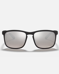 The Ray-Ban Chromance Polarised Sunglasses in Black & Silver