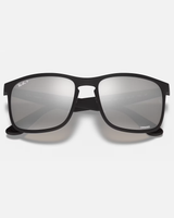 The Ray-Ban Chromance Polarised Sunglasses in Black & Silver