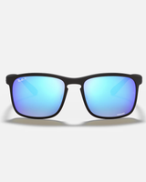 The Ray-Ban Chromance Sunglasses in Black & Blue