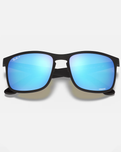 The Ray-Ban Chromance Sunglasses in Black & Blue