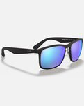 The Ray-Ban Chromance Sunglasses in Black & Blue