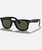 The Ray-Ban RB4340 Wayfarer Ease Sunglasses in Polished Black & Green