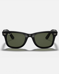 The Ray-Ban RB4340 Wayfarer Ease Sunglasses in Polished Black & Green