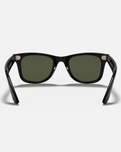 The Ray-Ban RB4340 Wayfarer Ease Sunglasses in Polished Black & Green