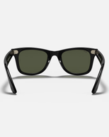 The Ray-Ban RB4340 Wayfarer Ease Sunglasses in Polished Black & Green