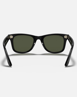 The Ray-Ban RB4340 Wayfarer Ease Sunglasses in Polished Black & Green