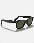 The Ray-Ban RB4340 Wayfarer Ease Sunglasses in Polished Black & Green