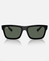 The Ray-Ban Warren Bio-Based Sunglasses in Polished Black & Dark Green