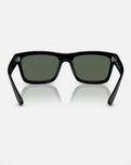 The Ray-Ban Warren Bio-Based Sunglasses in Polished Black & Dark Green