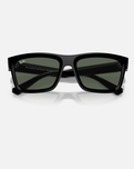 The Ray-Ban Warren Bio-Based Sunglasses in Polished Black & Dark Green