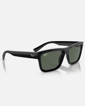 The Ray-Ban Warren Bio-Based Sunglasses in Polished Black & Dark Green