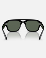 The Ray-Ban Corrigan Bio-Based Sunglasses in Polished Black & Dark Green