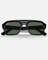 The Ray-Ban Corrigan Bio-Based Sunglasses in Polished Black & Dark Green