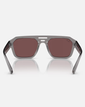 The Ray-Ban Corrigan Bio-Based Sunglasses in Polished Transparent Grey & Dark Violet Read