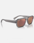 The Ray-Ban Corrigan Bio-Based Sunglasses in Polished Transparent Grey & Dark Violet Read