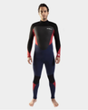 Response 5/3mm Back Zip Wetsuit in Navy & Red