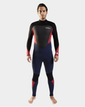 Response 5/3mm Back Zip Wetsuit in Navy & Red