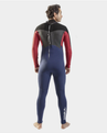 Response 5/3mm Back Zip Wetsuit in Navy & Red