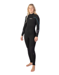 The Gul Womens Womens Response 5/3mm Back Zip Wetsuit in Black