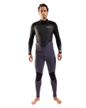 The Gul Mens Response 3/2mm Back Zip Wetsuit in Grey & Black