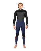 The Gul Mens Response 3/2mm Back Zip Wetsuit in Navy & Black