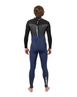 The Gul Mens Response 3/2mm Back Zip Wetsuit in Navy & Black