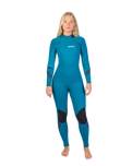 The Gul Womens Womens Response 3/2mm Back Zip Wetsuit in Teal & Marbel