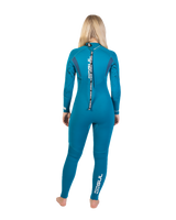 The Gul Womens Womens Response 3/2mm Back Zip Wetsuit in Teal & Marbel