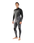 The Gul Mens Response 4/3mm Back Zip Wetsuit in Grey & Black