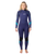 The Gul Womens Womens Response 4/3mm Back Zip Wetsuit (2022) in Blue & Paisley