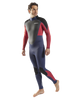 The Gul Mens Response FL 3/2mm Back Zip Wetsuit in Navy & Red