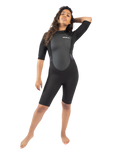 The Gul Womens Womens Response FL 3/2mm Shorty Back Zip Wetsuit in Black