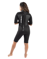 The Gul Womens Womens Response FL 3/2mm Shorty Back Zip Wetsuit in Black