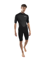 The Gul Mens Response FL 3/2mm Shorty Back Zip Wetsuit in Black