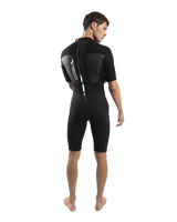 The Gul Mens Response FL 3/2mm Shorty Back Zip Wetsuit in Black