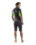 The Gul Mens Response FL 3/2mm Shorty Back Zip Wetsuit in Grey & Sulphur