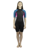 The Gul Girls Response FL 3/2mm Shorty Wetsuit in Jet & Teal