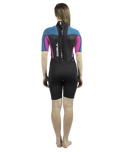 The Gul Girls Response FL 3/2mm Shorty Wetsuit in Jet & Teal