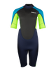 The Gul Boys Response FL 3/2mm Shorty Wetsuit in Navy & Lime