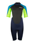 The Gul Boys Response FL 3/2mm Shorty Wetsuit in Navy & Lime