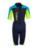 The Gul Boys Response FL 3/2mm Shorty Wetsuit in Navy & Lime