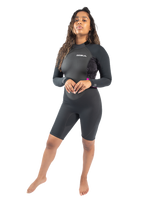 The Gul Womens Response FL 3/2mm Spring Wetsuit in Jet & Broken Palm