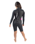 The Gul Womens Response FL 3/2mm Spring Wetsuit in Jet & Broken Palm