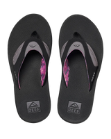 Fanning Flip Flops in Black & Grey