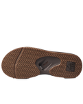 Leather Fanning Flip Flops in Dark Brown