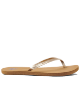 The Reef Womens Bliss Nights Flip Flops in Tan Champagne