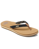 Cushion Sands Flip Flops in Black & Tan