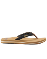 Cushion Sands Flip Flops in Black & Tan