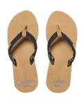 Cushion Sands Flip Flops in Black & Tan