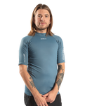 The Gul UV Rash Vest in Blue Stone